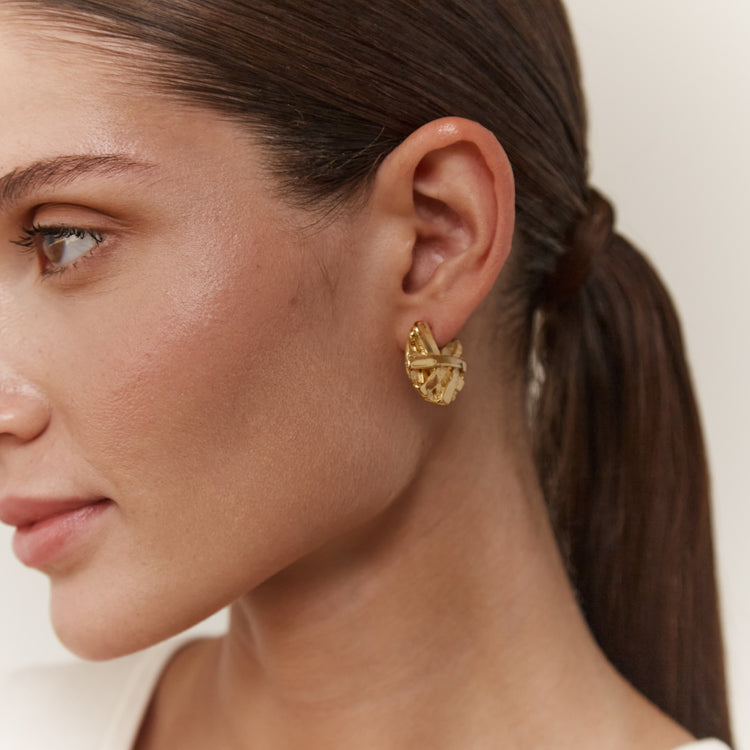 SMALL ICON HOOPS GOLD